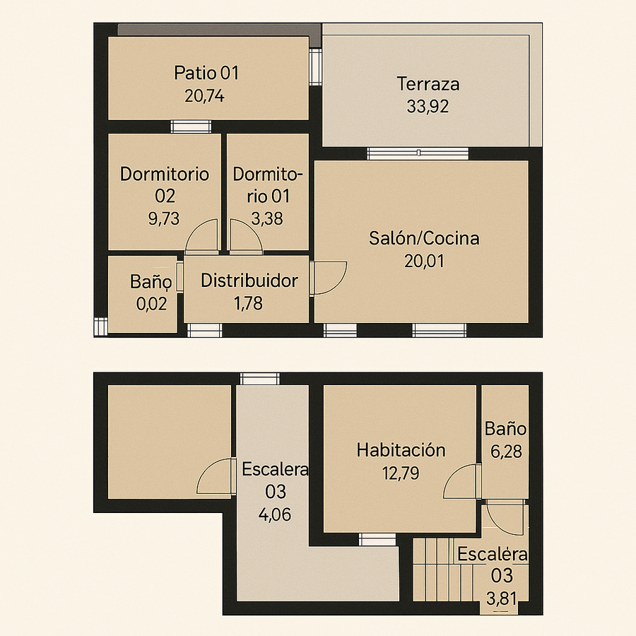 Villa Tres Niveles floorplan preview